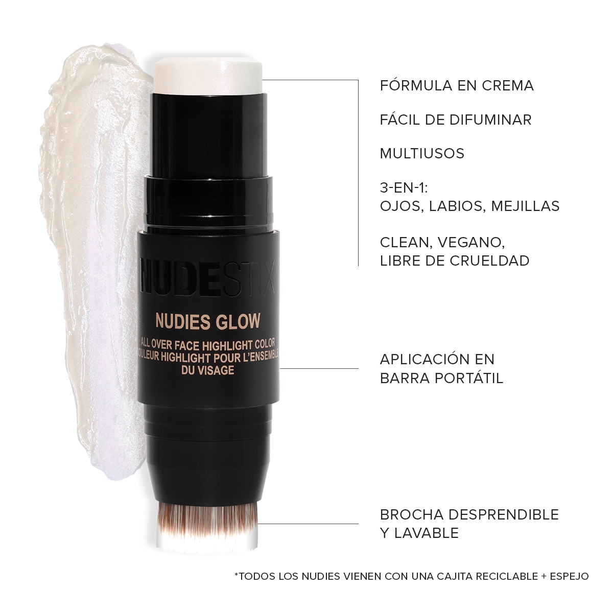 NUDIES ALL OVER FACE COLOR GLOW (ILUMINADOR FACIAL)